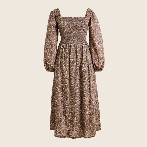 J. Crew Dresses & Skirts - J. Crew Multicolor liberty fabric puff long Sleeve floral Dress